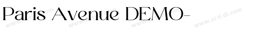 Paris Avenue DEMO字体转换